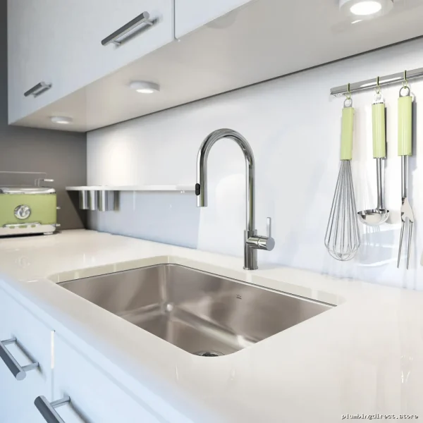 Stainless Steel Single Bowl Undermount Kitchen Sink (32-3/4) - Durable Modern Design by Steel Queen - Image 3