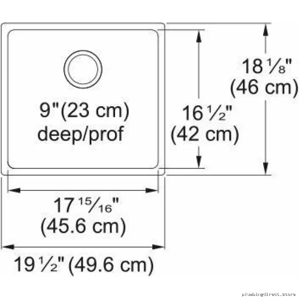 Single Bowl Undermount Kitchen Sink - Brookmore 19-1/2 Stainless Steel BSU1820-9 Kindred - Image 2