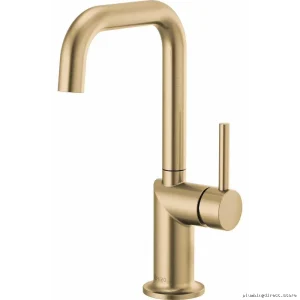 Brizo Odin Single-Handle Bar Faucet with Square Spout - Modern Kitchen Faucet in Brilliance Luxe Gold