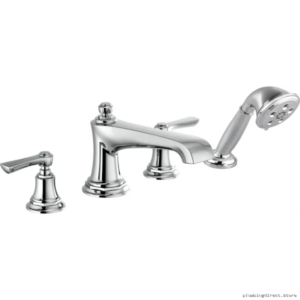 Chrome Roman Tub Faucet with Hand Shower - Single-Handle Design