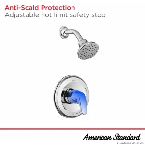 Chrome Single-Handle Shower Trim with Diverting Valve - American Standard