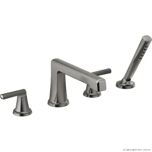 Brizo Single-Handle Roman Tub Faucet in Luxe Steel - Modern Design