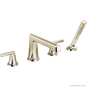 Brizo Single Handle Roman Tub & Shower Faucet Trim w/Handheld Spray - Polished Nickel