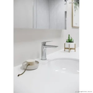 Bathroom Single Hole 0.5 GPM Low Flow Durable No-Pop-Up Chrome 571LF-LPU Faucet