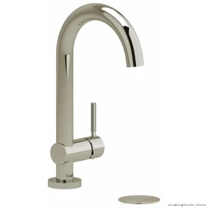 Single Hole Bathroom Faucet with Knurled Handle 1.2 GPM Polished Nickel RU01KNPN
