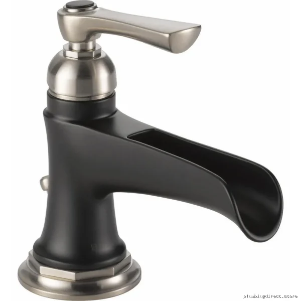 Single Hole Bathroom Faucet with Channel Spout | 1.2 GPM Flow | Luxe Nickel Finish - Brizo 65061LF-NKBL-ECO