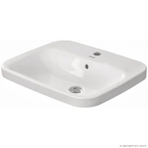 Single-Hole Countertop Mounted BathSink | PureWhite DuraStyle Collection by Durav conventional