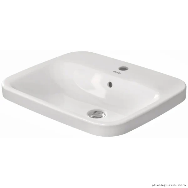 Single-Hole Countertop Mounted BathSink | PureWhite DuraStyle Collection by Durav conventional