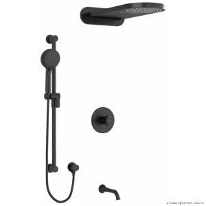 Sleek Adjustable Temp-Controlled Bath/Shower Mixer Tap Set