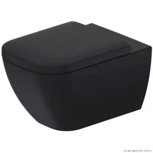 Duravit Happy D.2 Wall-Mounted Toilet in Sleek Anthracite Matte Finish