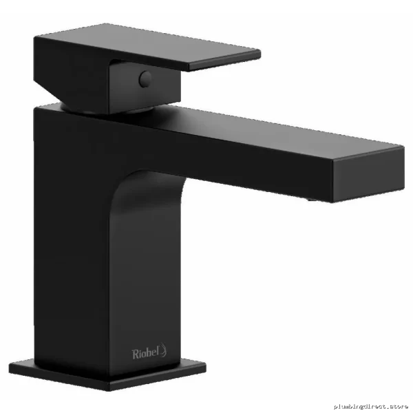Sleek Single Hole Bathroom Faucet - Black QAS00BK Riobel Pro