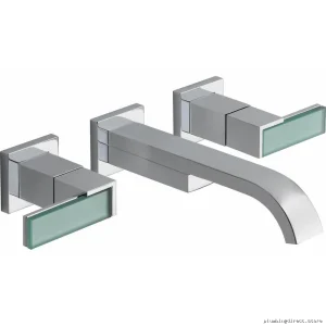 Siderna Sleek Wall Mount Vessel Sink Faucet 1.2 GPM Less Handles Chrome