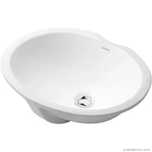 Sleek White Undermount Bathroom Sink | Duravit Model 0481570000