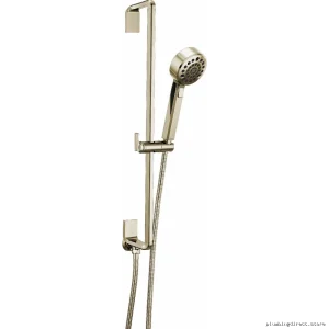 H2OKinetic Water-Saving Hand Shower with Slide Bar Mount - Polished Nickel Kitchen Faucet by Levoir