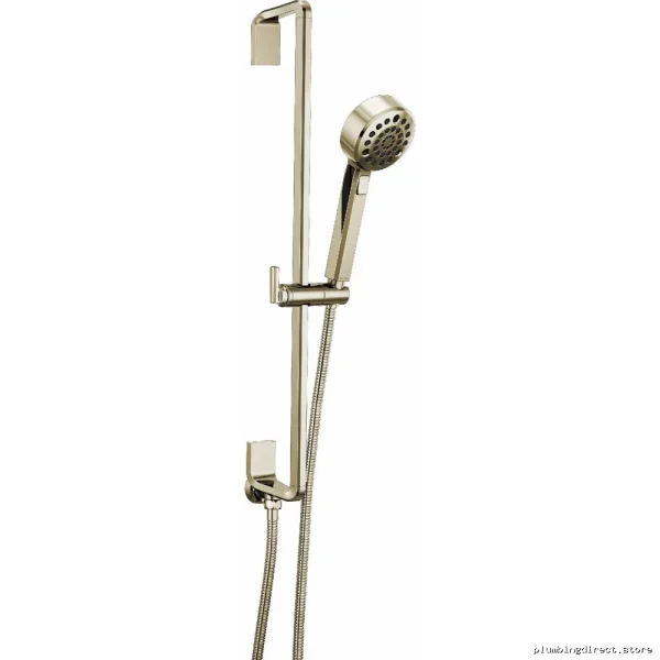 H2OKinetic Water-Saving Hand Shower with Slide Bar Mount - Polished Nickel Kitchen Faucet by Levoir