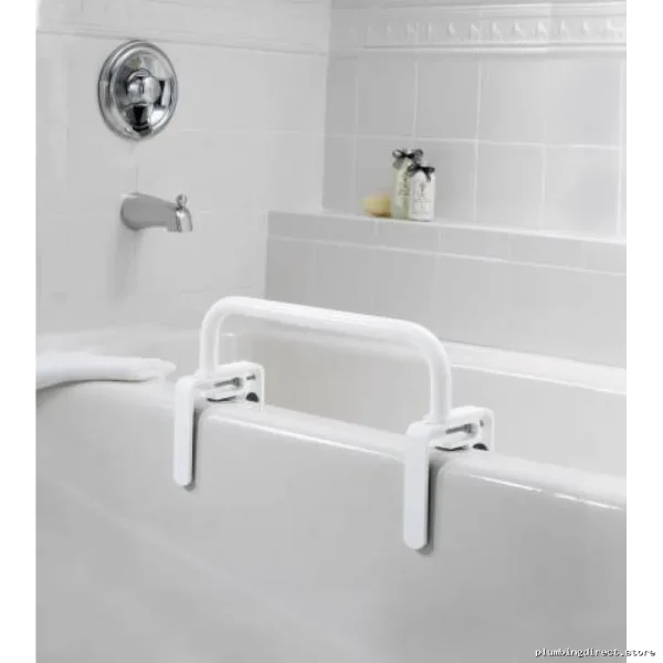 Low Profile Tub Safety Grab Bar with Slip Resistance for Elderly Bathroom Use