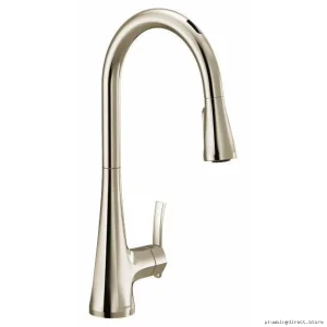 Smart Motion-Control Kitchen Faucet with Pull-Down Spray - Polished Nickel Moen