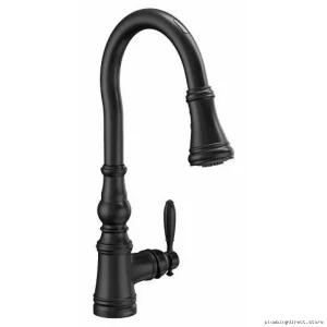 Moen Smart Motion Control Kitchen Faucet with Pulldown Spray - Matte Black S73004EV2BL