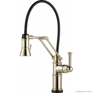 Smart Touch Articulating Kitchen Faucet - Polished Nickel | Brizo 64225LF-PN
