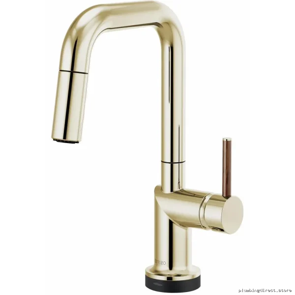 Brizo Odin SmartTouch Square Kitchen Prep Faucet with Handle-Free Pulldown Spray - Polished Nickel 64965LF