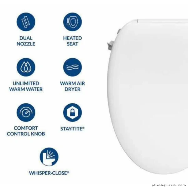 SmartElan HEAVEN ELONGATED Electric Toilet Seat With Heated Wash & Dry – White