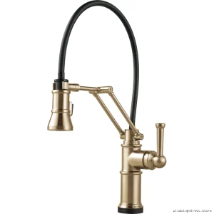 SmartTouch Adjustable Kitchen Faucet in Luxe Gold Finish - Artesso