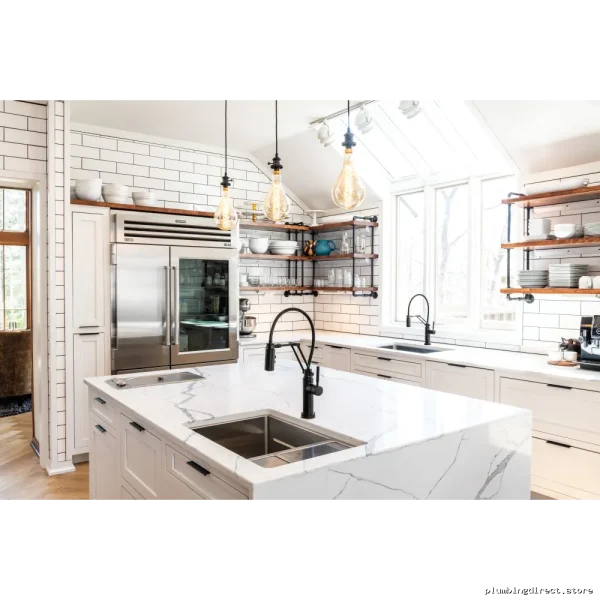 Brizo SmartTouch Adjustable Matte Black Kitchen Faucet - Image 4