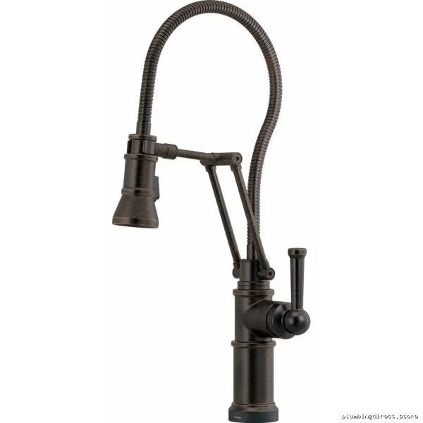 Brizo Venetian Bronze Articulating Kitchen Faucet SmartTouch Pulldown Spray Hose