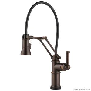 SmartTouch Articulating Kitchen Faucet | Venetian Bronze Finish - Brizo 64225LF-RB