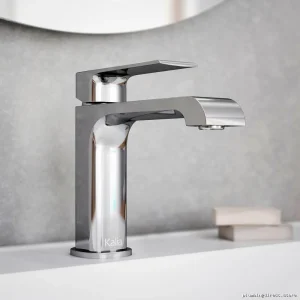 Sobrio Single Hole Bathroom Faucet - Elegant Chrome Finish, No Drain Included