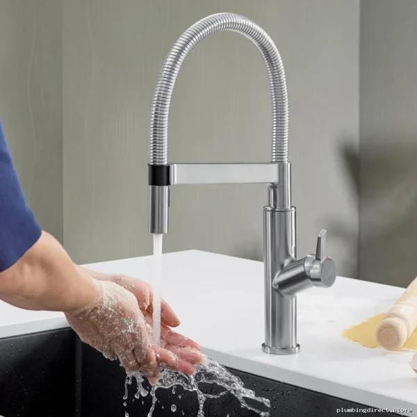 Solenta Senso Hands-Free Pulldown Kitchen Faucet with Spray - Stainless 401993 Blanco - Image 3