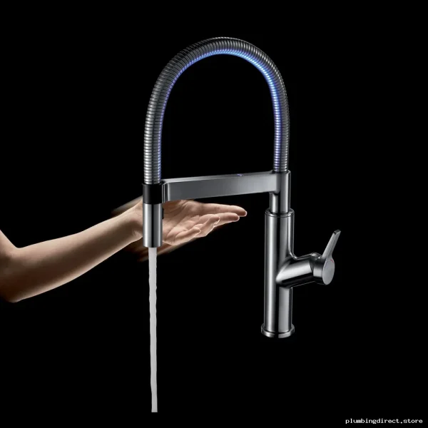 Solenta Senso Hands-Free Pulldown Kitchen Faucet with Spray - Stainless 401993 Blanco - Image 4