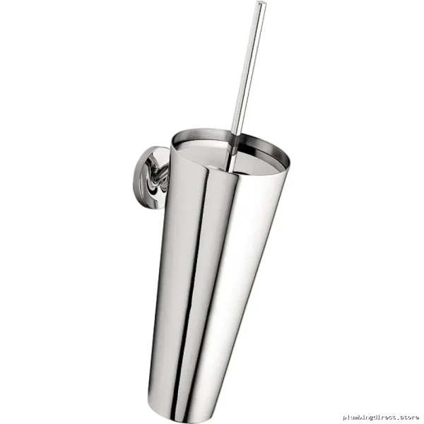 Space-Saving Axor Starck Chrome Wall-Mounted Toilet Brush Holder
