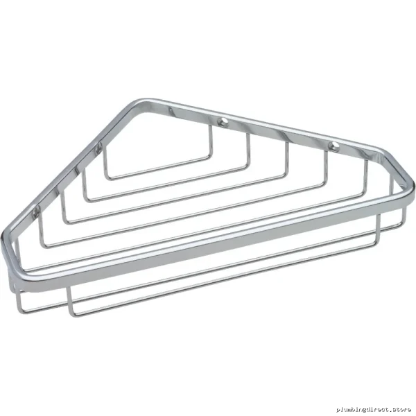 Delta Chrome Large Corner Caddy - Space-Saving Storage Organizer for Kitchen & Bath