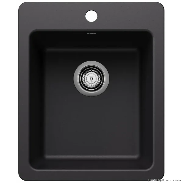 Liven Blanco Space-Saving Dual Mount Bar Sink - 1-Bowl Stainless Steel Coal Black 403666 - Image 3