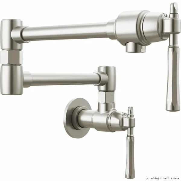 Space-Saving Hanging Pot Filler | Stainless Steel Wall Mount | Tulham Brilliance 62858LF-SS Brizo