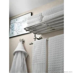Space-Saving Towel Shelf - Brushed Nickel Bathroom Storage Solution | Moen DN0794BN