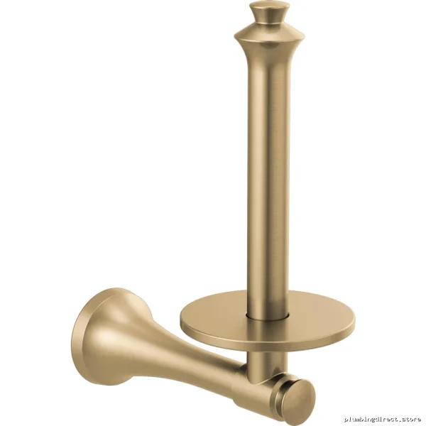 Space-Saving Vertical Toilet Paper Holder by Dorval - Champagne Bronze
