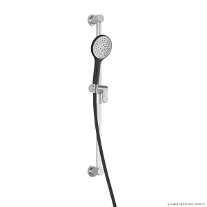 Space-Saving Wall-Mounted Hand Shower with Bar – Black & Chrome BF1408-150 Kalia