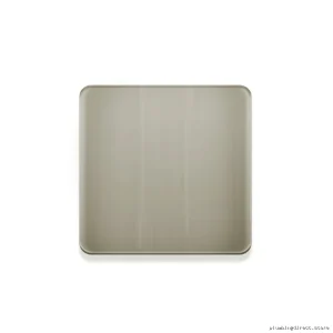 Square Flat Cap Push Drain for No Overflow Bathroom Sink - Brushed Nickel