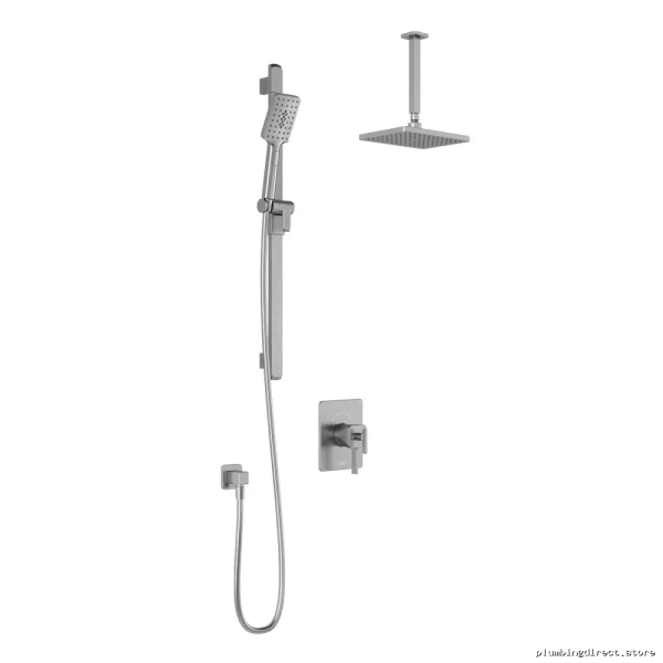 SquareOne TCD1 Modern Thermostat-Controlled Coaxial Shower – Chrome Vertical-Ceiling Mount Design