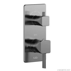 SquareOne Chrome Thermostatic Valve Trim with Diverter for 2-3 Way Systems