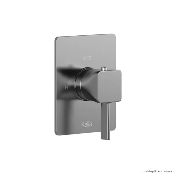 SquareOne Chrome Finish Valve Trim with Built-In Diverter for Thermostatic Coaxial Valves | Model Kalia | Part #8567
