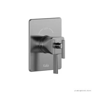 SquareOne Dual Outlet Thermostatic Valve with Coaxial Diverter & Chrome Trim