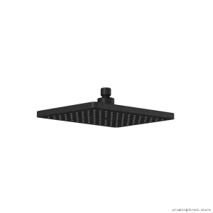 SquareOne Full-Rainfall Shower Head in Matte Black with High Pressure