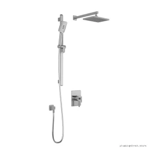 SquareOne Thermostatic Shower System - Chrome Wall Mount TCD1 BF1648-110