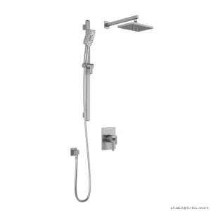 SquareOne Thermostatic Shower System Nickel Wall Mount TCD1 BF1649-125