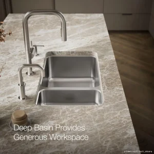 Stainless Steel 1.5 Bowl Undermount Sink - Undertone High/Low Profile (31-1/2 in) Model 3174-L-NA