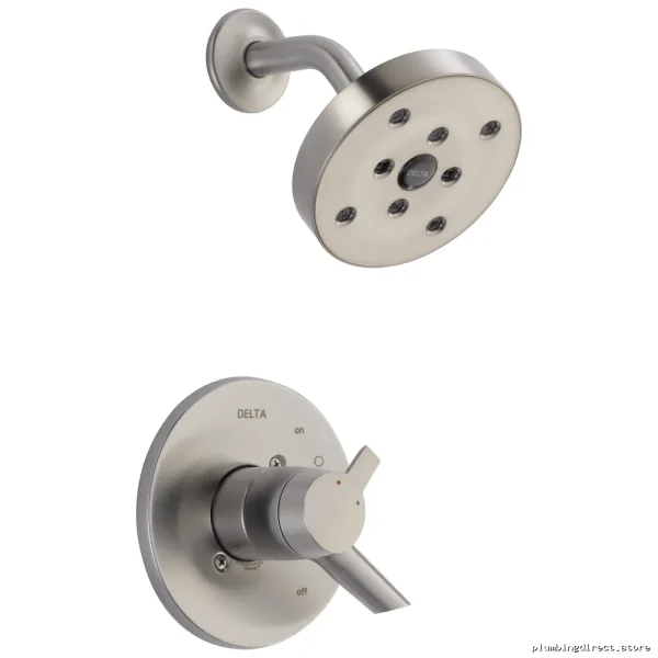 Stainless Steel H2Okinetic Shower Trim - Compel Monitor 17 Series T17261 Delta