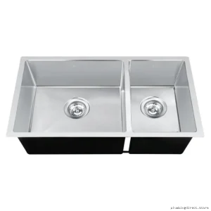 Stainless Steel Handcrafted 10mm Radius 1.5 Bowl Undermount Sink - ECUF1831/9-FD Excalibur